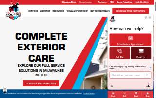 Mighty Dog Roofing of Milwaukee Metro website