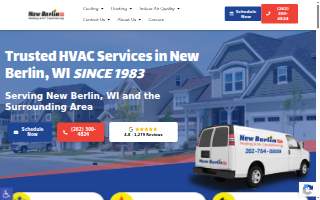 New Berlin Heating & Air Conditioning of Milwaukee website