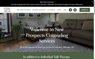 New Prospects Counseling Services website