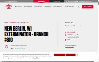 Orkin of Milwaukee website