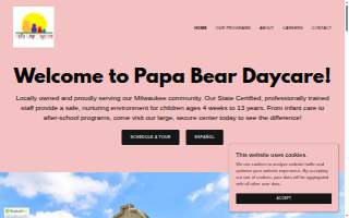 PaPa Bear Daycare website