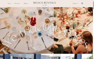 Relics Rentals of Milwaukee website