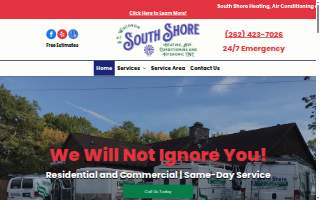 South Shore Heating, Air Conditioning and Hydronic INC website