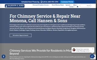 Hansen and Sons Chimney & Fireplace, LLC website