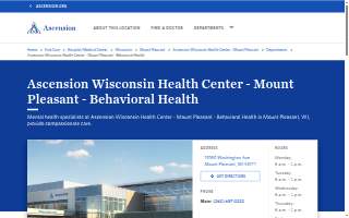 Ascension Wisconsin Health Center - Mount Pleasant - Behavioral Health website