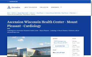 Ascension Wisconsin Health Center - Mount Pleasant - Cardiology website
