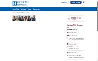 Heritage Title Services website