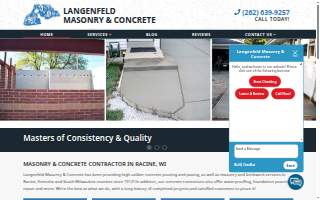 Langenfeld Masonry & Concrete of Mount Pleasant website