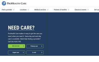 ProHealth Care's Pediatric Rehabilitation Services website