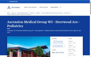 Ascension Medical Group WI - Deerwood Ave - Pediatrics website
