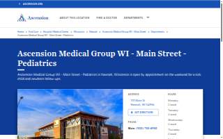 Ascension Medical Group WI - Main Street - Pediatrics website