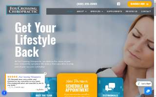 Fox Crossing Chiropractic website