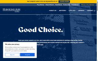 Hawkins Ash CPAs website