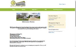 WRS Property Management of Neenah website