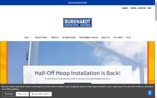 Burghardt Sporting Goods website