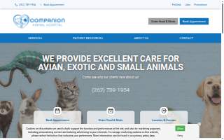 Companion Animal Hospital website