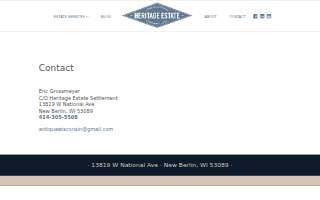 Heritage Estate Settlement website