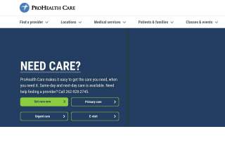 ProHealth Care's Rehabilitation Services New Berlin website