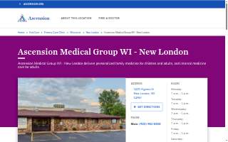 Ascension Medical Group WI - New London website