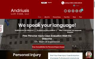 Andriusis Law Firm, LLC of Oak Creek website