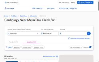 Ascension Medical Group WI - Franklin - Cardiology & Cardiac Electrophysiology of Oak Creek website