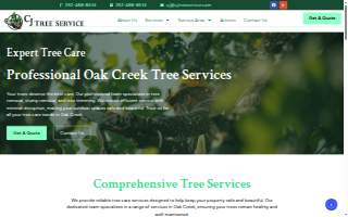 CJ Tree Service LLC of Oak Creek website