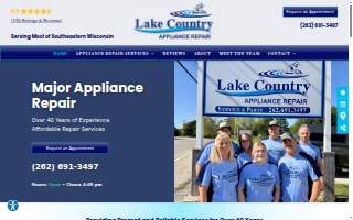 Lake Country Appliance Repair of Oak Creek website