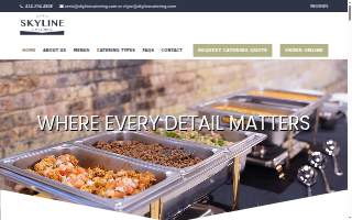 Skyline Catering website