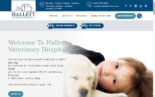 Hallett Veterinary Hospital website