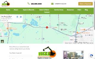 Herr Septic & Sewer website