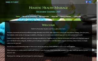 Holistic Health Massage website