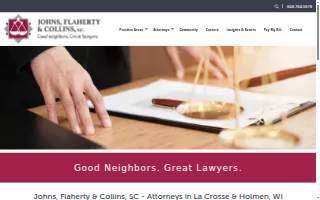 Johns, Flaherty & Collins, SC of Onalaska website