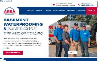 Area Waterproofing & Concrete, LLC of Oshkosh website