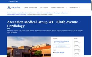 Ascension Medical Group WI - Ninth Avenue - Cardiology website