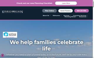 Konrad-Behlman Funeral Homes website