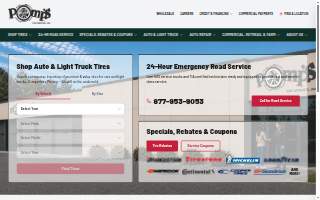 Pomp's Tire Service website