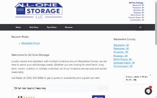 All One Storage - Pewaukee website