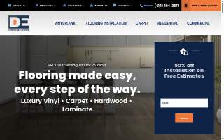DE Custom Floors, Inc. website
