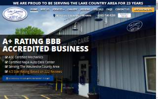 Lake Country Auto Care website