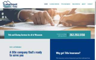 Lakefront Title, LLC website