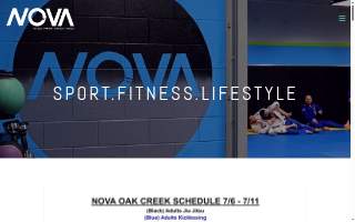 Nova Gyms Martial Arts & Fitness website