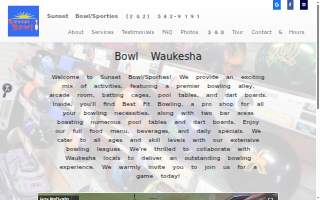 Sunset Bowl/Sporties website