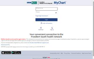 Froedtert South Electrophysiology Services website