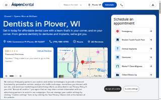 Aspen Dental - Plover website
