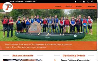 Portage Community School District website