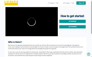 Raise The Grade Tutoring website