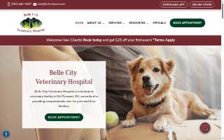 Belle City Veterinary Hospital website