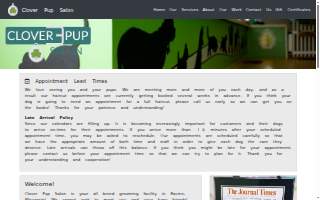 Clover Pup Salon website