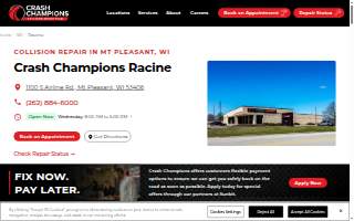 Crash Champions Collision Repair Racine website
