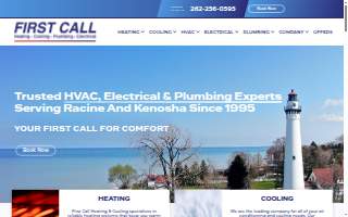 First Call Heating & Cooling website